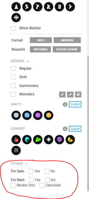 scroll down to below rarity and element selection area.PNG