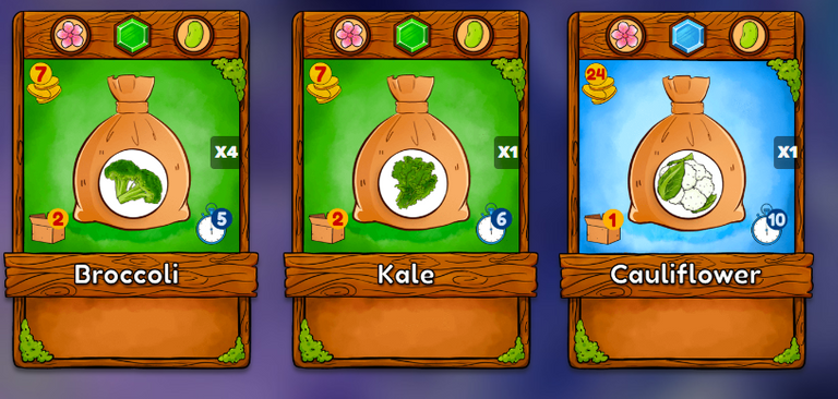 4 Broccoli 1 Kale and 1 Cauliflower with a mystery seed.PNG