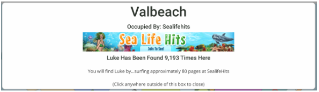 Start Valbeach occupied by Sea Life Hits.PNG