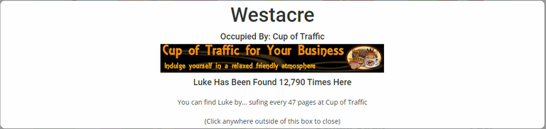 Start in Westacre Occupied by Cup of Traffic.PNG