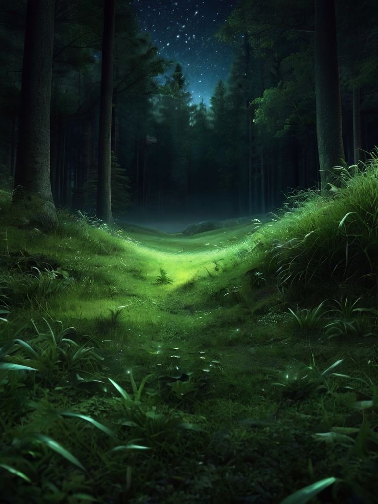 Default_Imagine_green_grass_growing_in_the_forest_and_looking_2.jpg