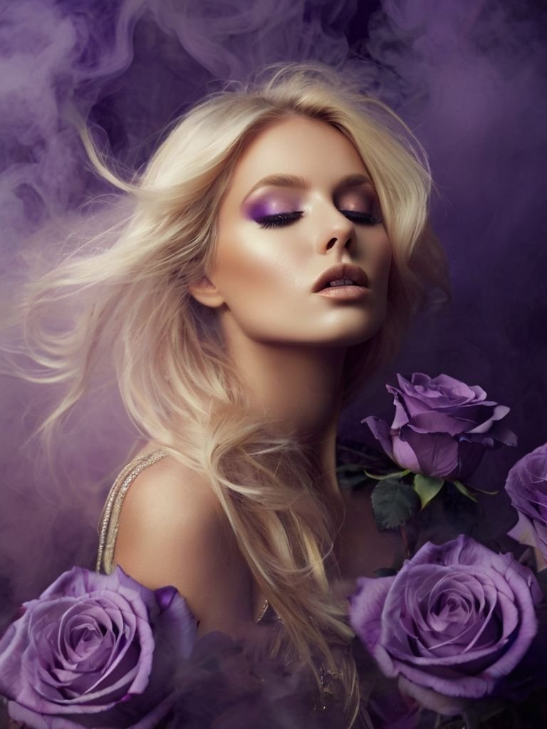 Default_a_beautiful_blonde_with_purple_smoke_around_her_she_is_1.jpg