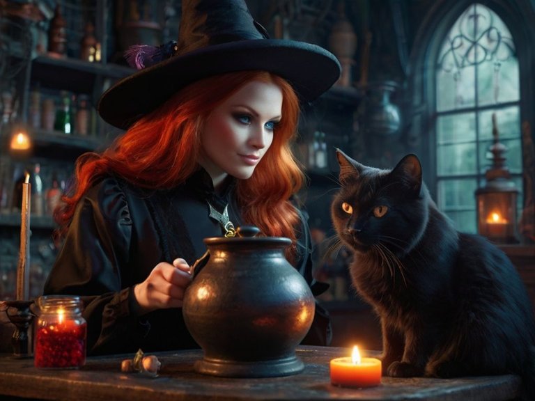 Default_A_black_cat_in_a_witchs_lair_a_beautiful_redhaired_wit_2.jpg