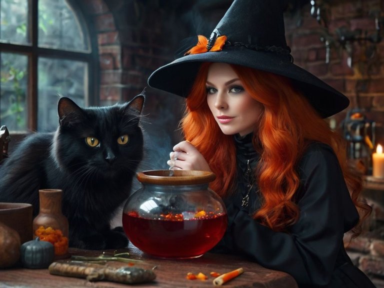 Default_A_black_cat_in_a_witchs_lair_a_beautiful_redhaired_wit_3.jpg