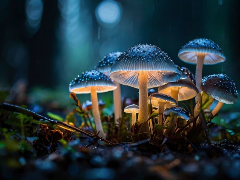 Default_Small_fluorescent_mushrooms_rain_night_the_light_from_3.jpg