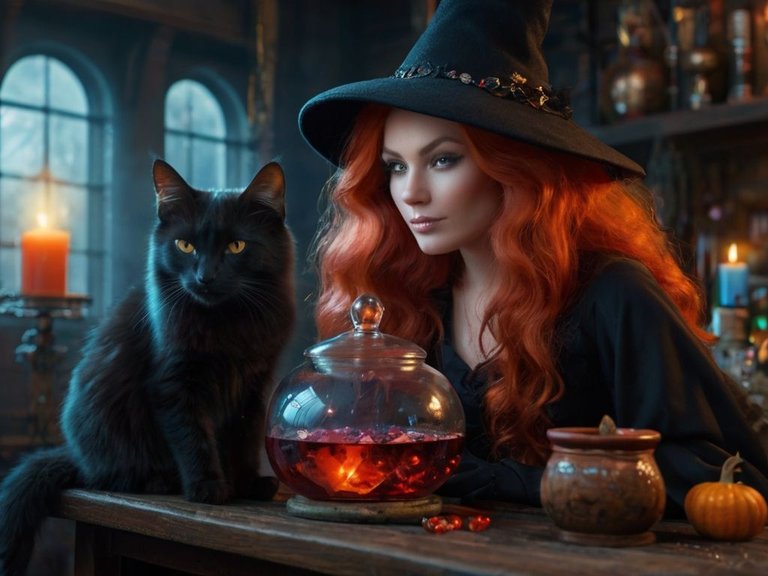 Default_A_black_cat_in_a_witchs_lair_a_beautiful_redhaired_wit_0.jpg