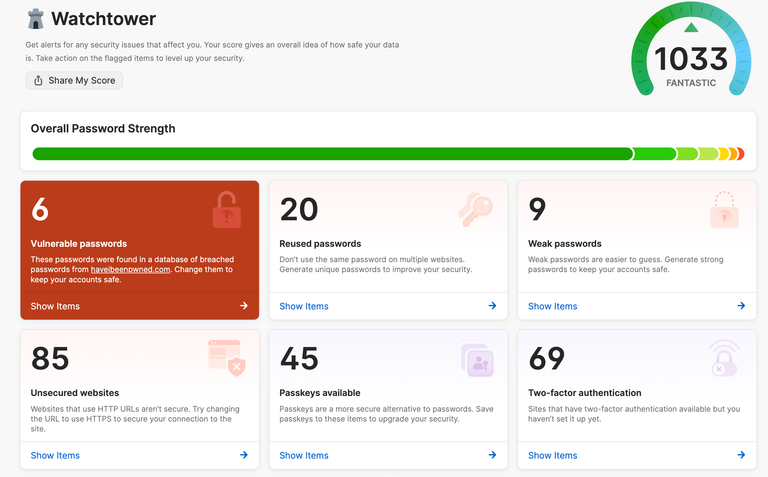 Updating Bad Passwords With 1Password