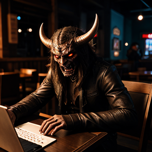 Demon chatting on Discord