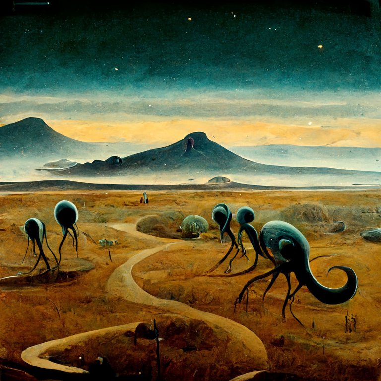 derangedvisions_Alien_animals_walking_on_planet_salvador_dali_p_984ff325-24cd-42e9-ae17-00e2570f654b.png