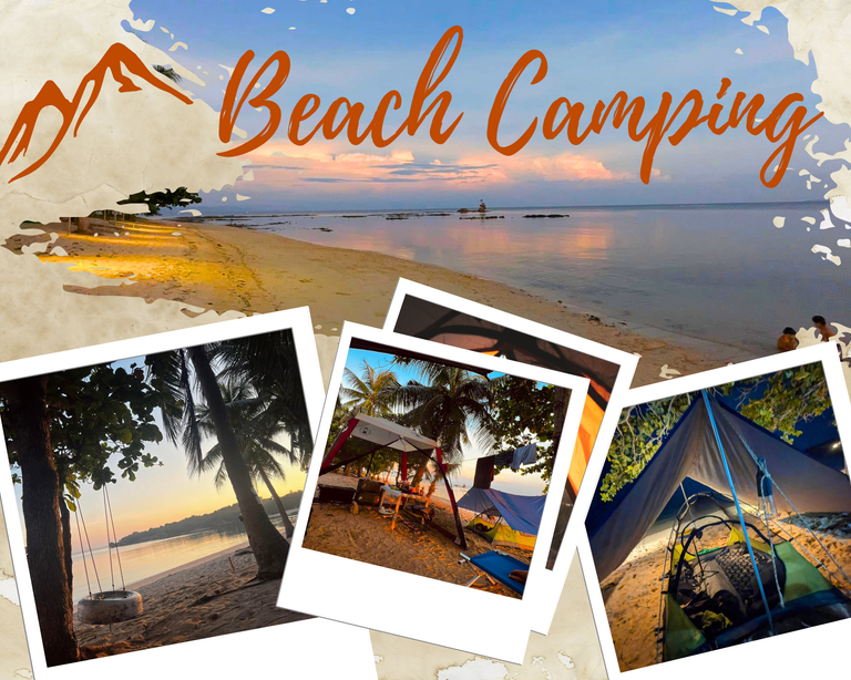 Beige Parchment Background Camping Photo Collage.png