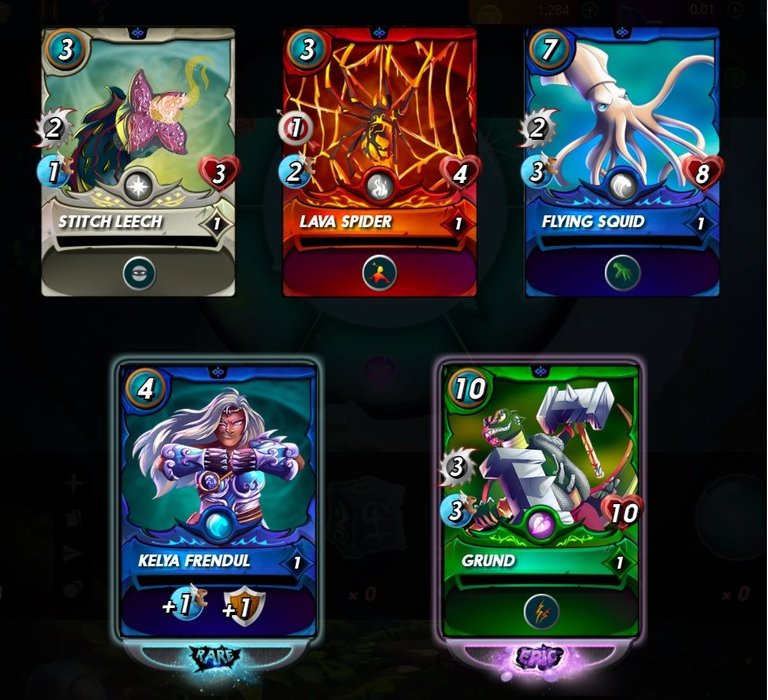 Bought 3 x Chaos Booster Packs for 9.75 Hive on Tribaldex and these are my results. More than happy with what i got. 2 x Summoners and 1 epic Grund (I Love this Card - Need 1 more for Lvl 2 upgrade)