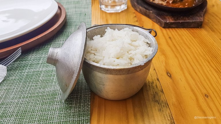 Cute serving of white rice