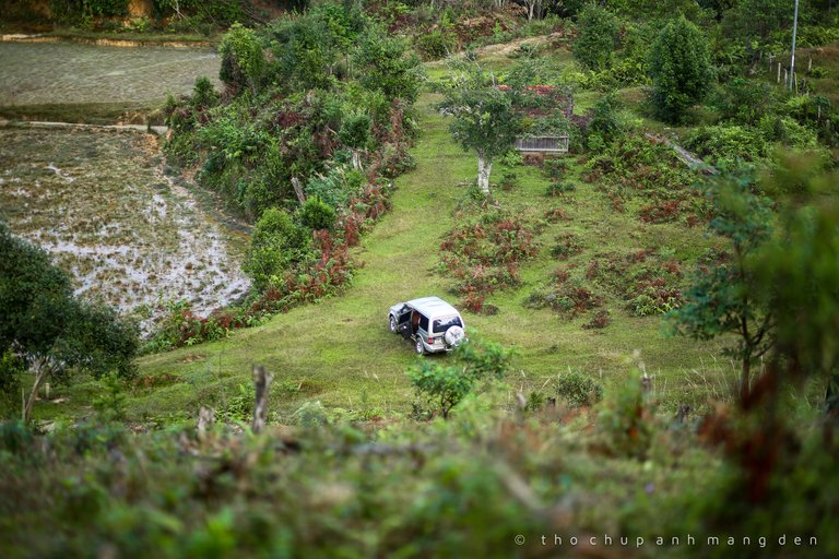 I parked my car on a lawn to go into the village and explore its beauty.