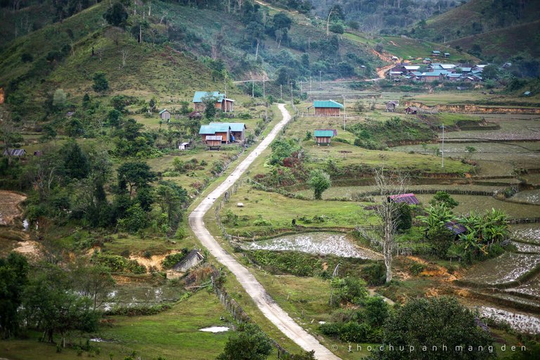 This is the only road leading into the village.