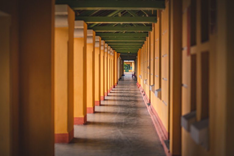 Ancient classrooms and corridors