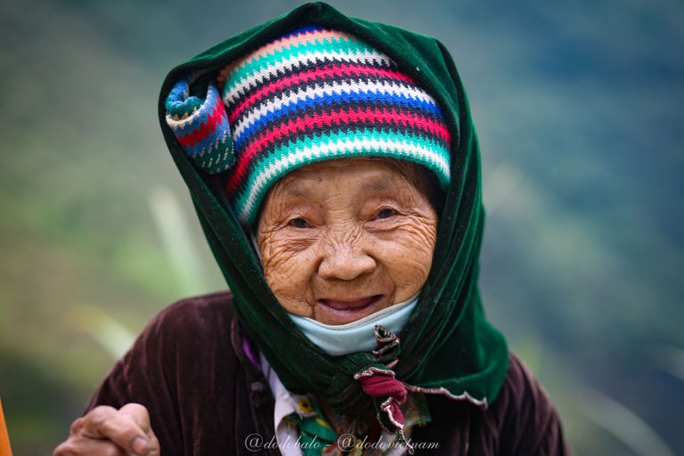 The smile of an elderly H'Mong ethnic minority has taught me lessons about a simple and happy life. She has lived a very simple and peaceful life in a remote mountainous area.