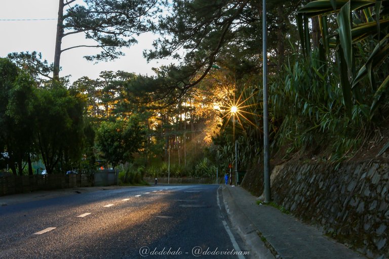 Road to Tuyen Lam Lake is beautiful