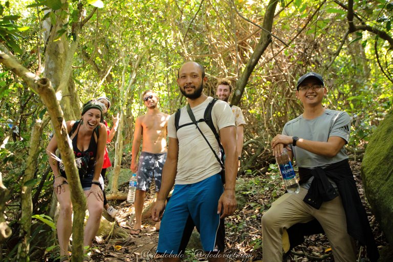 I and my foreign friends were exploring the primeval forest in Son Tra peninsula.