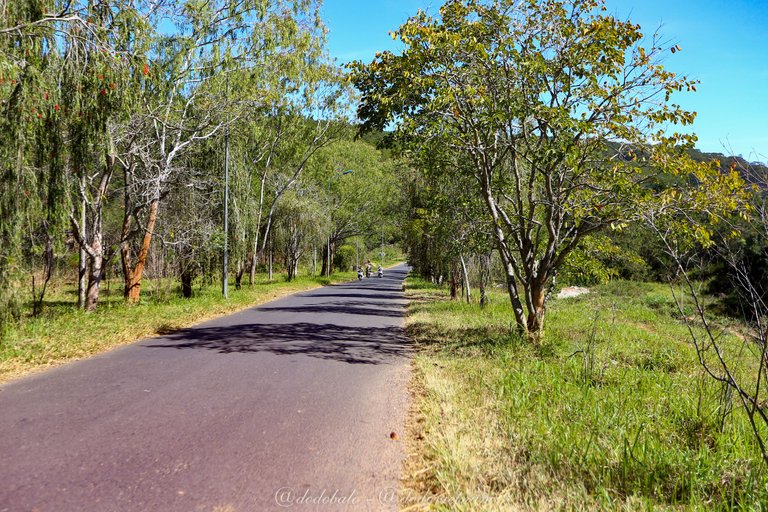 Road around the lake is beautiful too