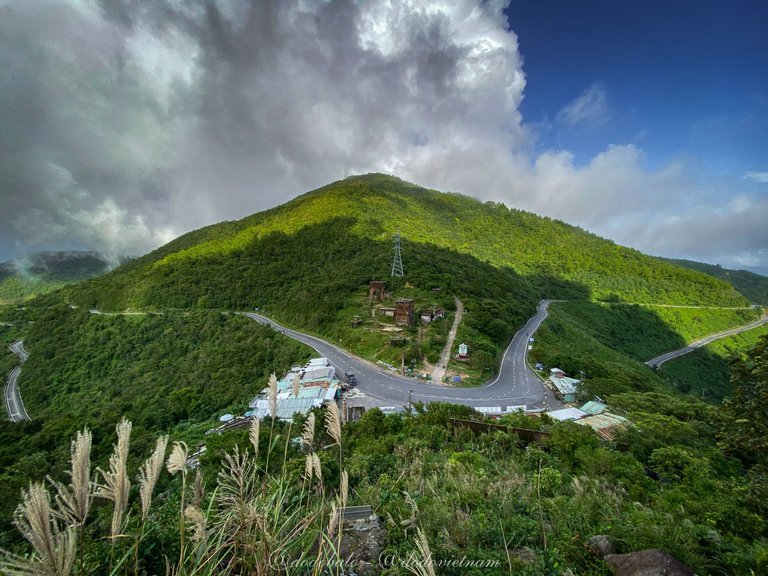 View from Thien Thai mountain on top of Hai Van Pass.