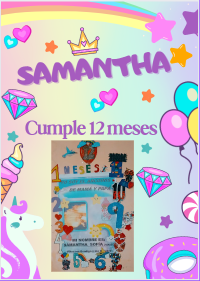 Sesión de fotos (Samantha celebrando sus 12 meses de vida)./Photo session (Samantha celebrating her 12 months of life).