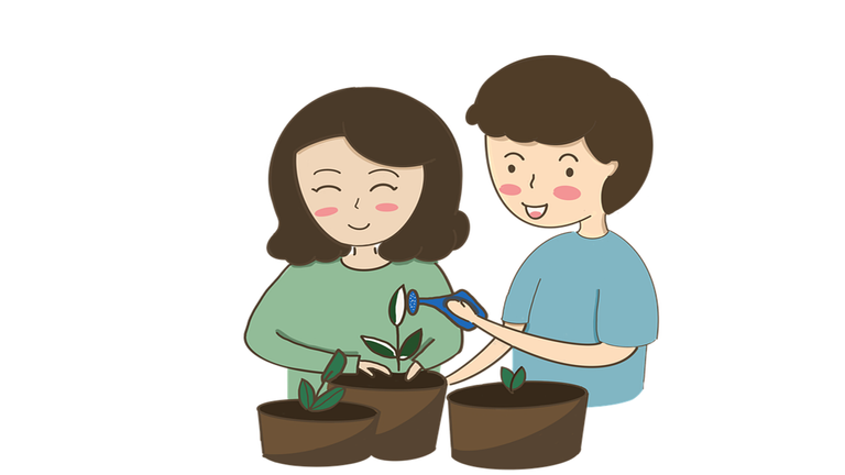 IM 3 Pareja regando plantas.png