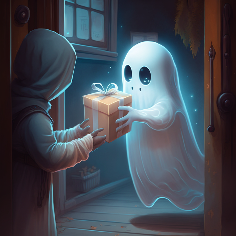 Rilke_ghost_give_a_gift_to_other_ghost_7ef98686-2a59-43d7-a54b-077f8bd950c9.png