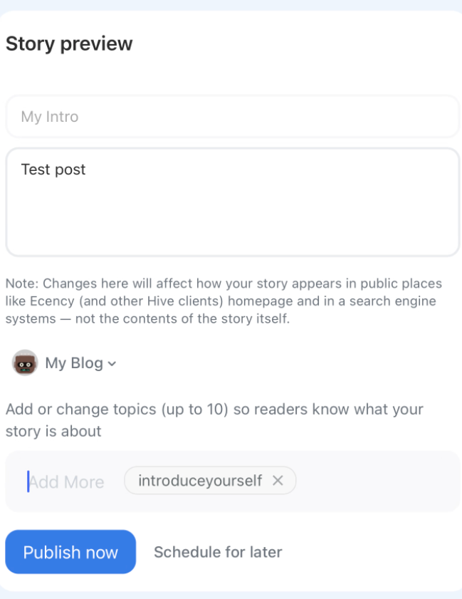 Publish post