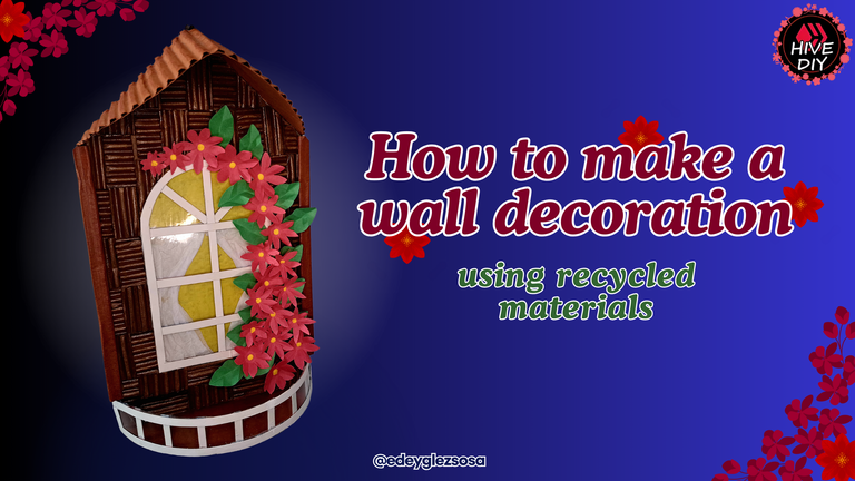 How to make a wall decoration using recycled materials.png