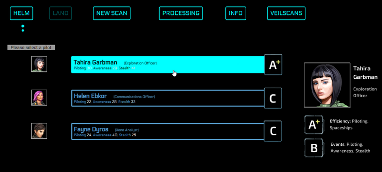 Lists are being ordered - the top pilot will be proposed first for instance - and gaining more direct and useful information.