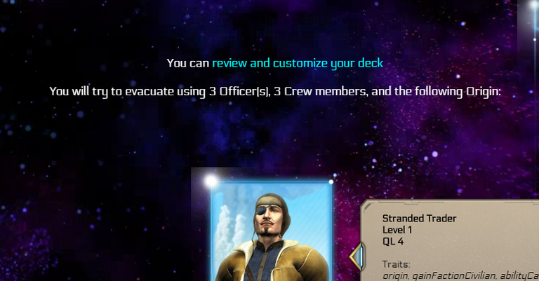 Hello Stranded Trader! The new game menu also allows you to make a final review of your deck.