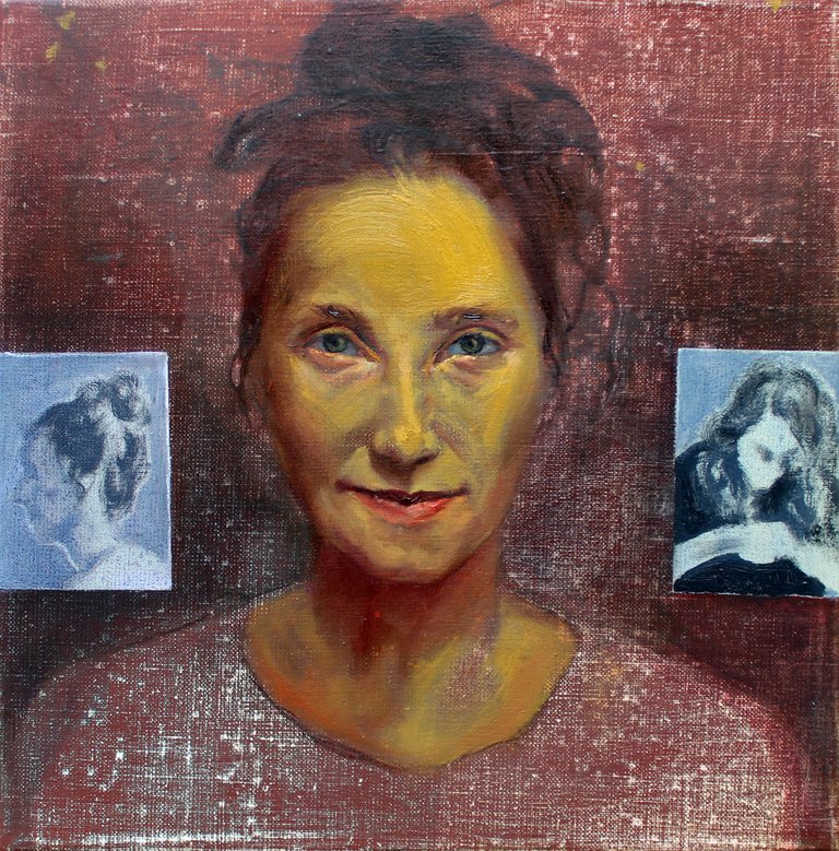 Emilia Garbień, Spojrzenie II, olej na płótnie, 40 × 40, 2020, rgb.jpg