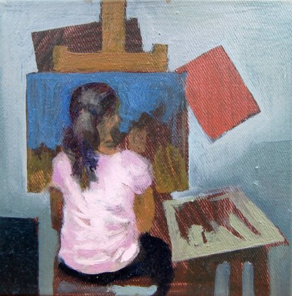 Emilia Garbień, W pracowni nr XII, olej na płótnie, 15 × 15, 2019, rgb.jpg