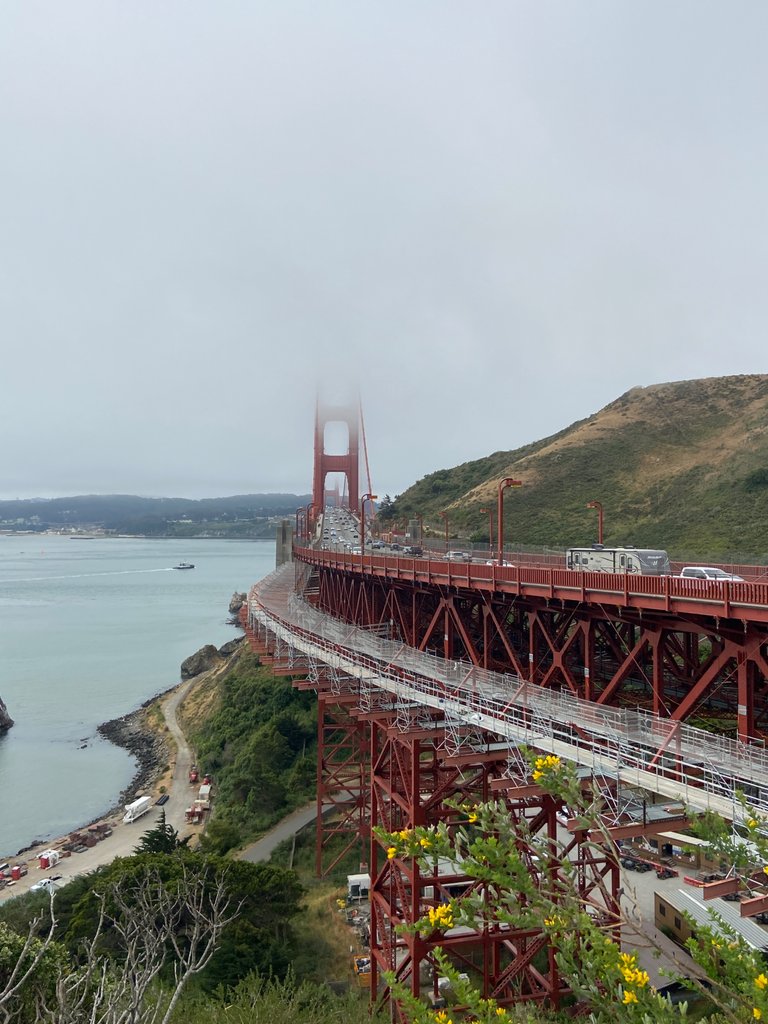 We planned to go biking over the Golden Gate Bridge, but it was so cold! We got to see it on our way to Napa Valley.