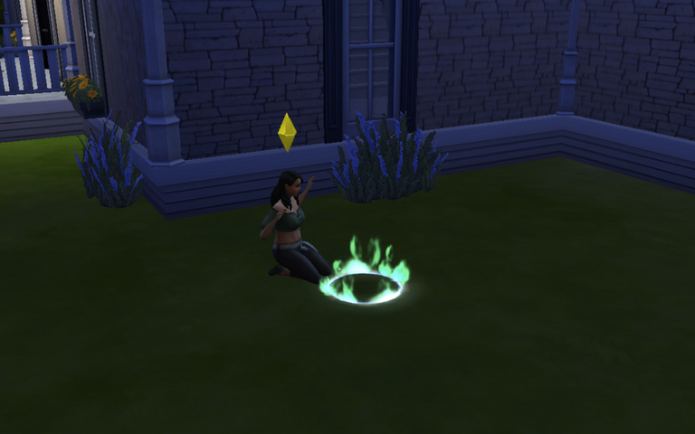 When your sim have 5/5 skills in , she can make a seance circle in chalk.