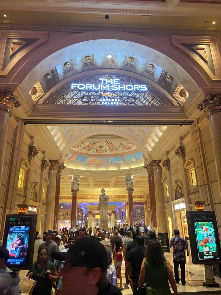 The Forums Shops at Ceasars Palace. We spent a lot of time here. It looks so good, and I have never ever seen a mall that pretty. That is some of all of the things in Vegas I really loved: it's so well done.