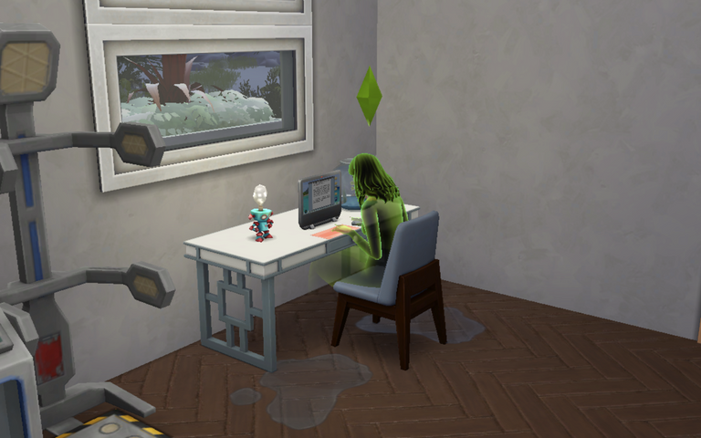 The ghost of my sim was dripping wet all the time because she died in the pool. Really annoying :( 