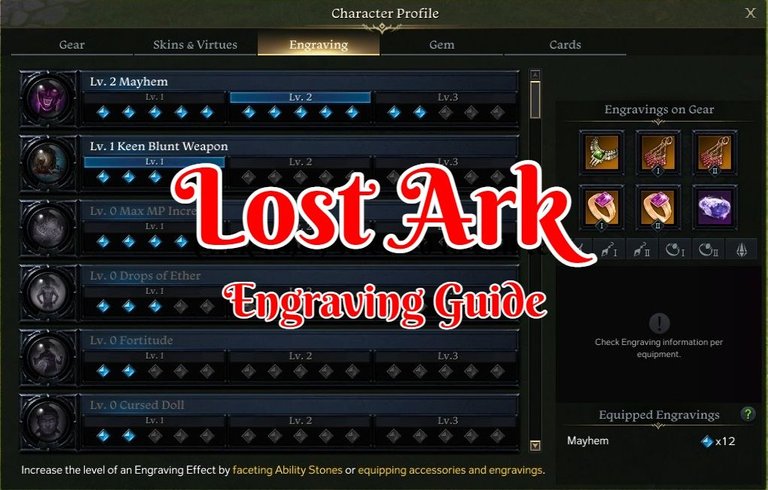 2022 Lost Ark | Engraving Guide — Hive