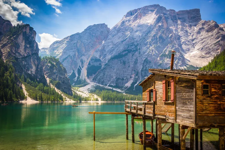 Lago di Braies, Braies Lake, Bolzano, Italy