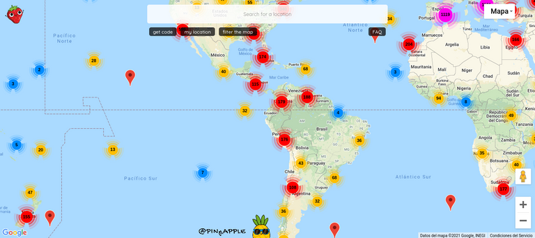 Interfaz de https://pinmapple.com/