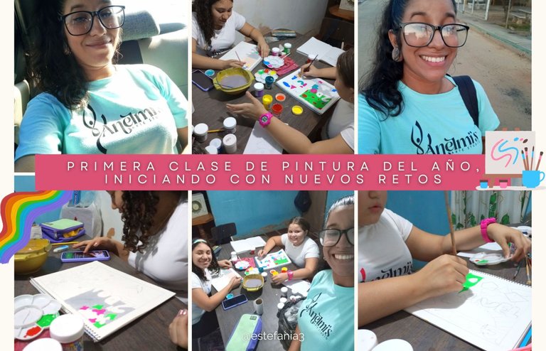 Primera clase de pintura del año, iniciando con nuevos retos || First painting class of the year, starting with new challenges ♥🎨