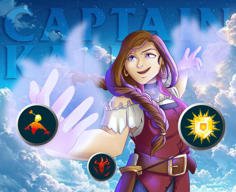 Splinterlands Social Media Challenge -  Captain Katie Card Review  Life Unit ( Gladius Edition ) 