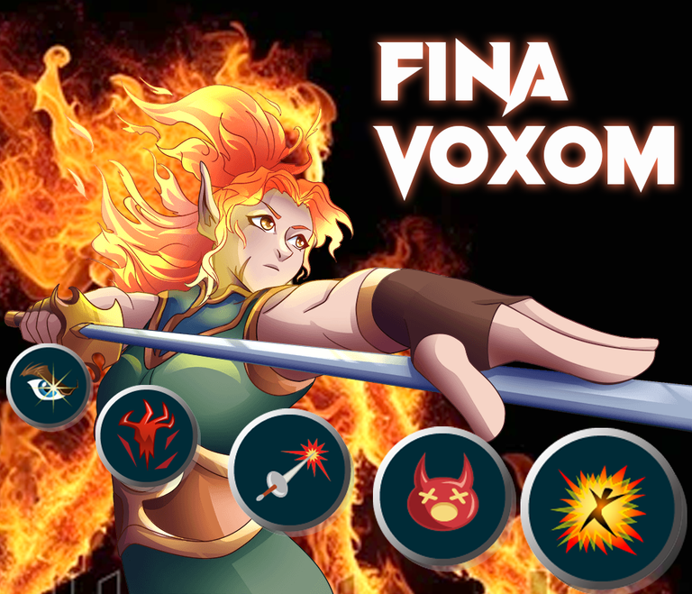 Splinterlands Social Media Challenge - Fina Voxom: The Fire Unit's Legendary Vanguard  