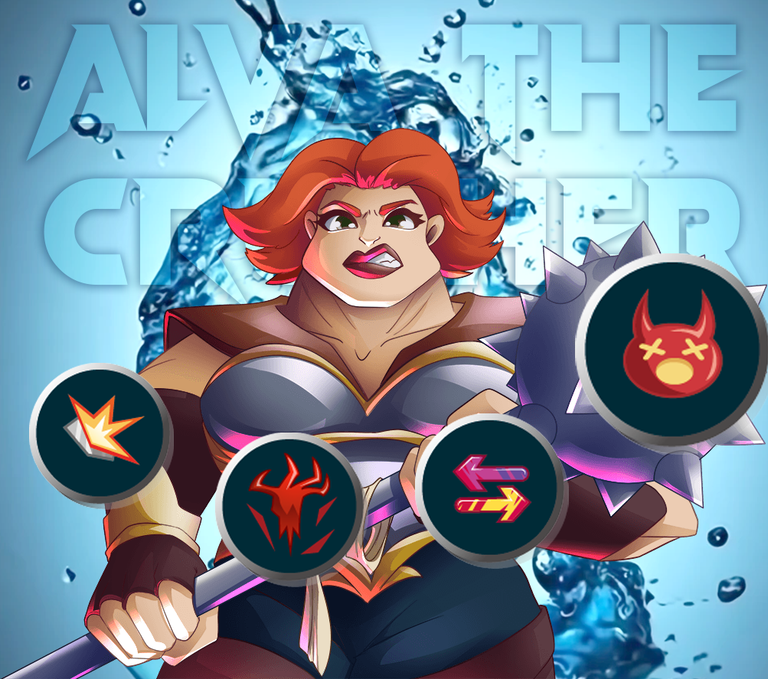 Splinterlands - Card Review: Alva the Crusher  : Water Unit  (Gladius Edition)