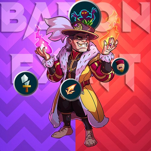 Splinterlands - Baron Fyatt: The Unpredictable Spellcaster of Fire and Death