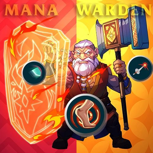 Splinterlands  Social Media Challenge - Mana Warden: A Fiery-Lit Guardian