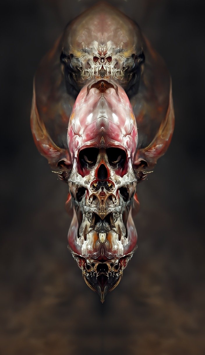 digital paintings of  demon skull by eve66 generative art DD5.2.jpg