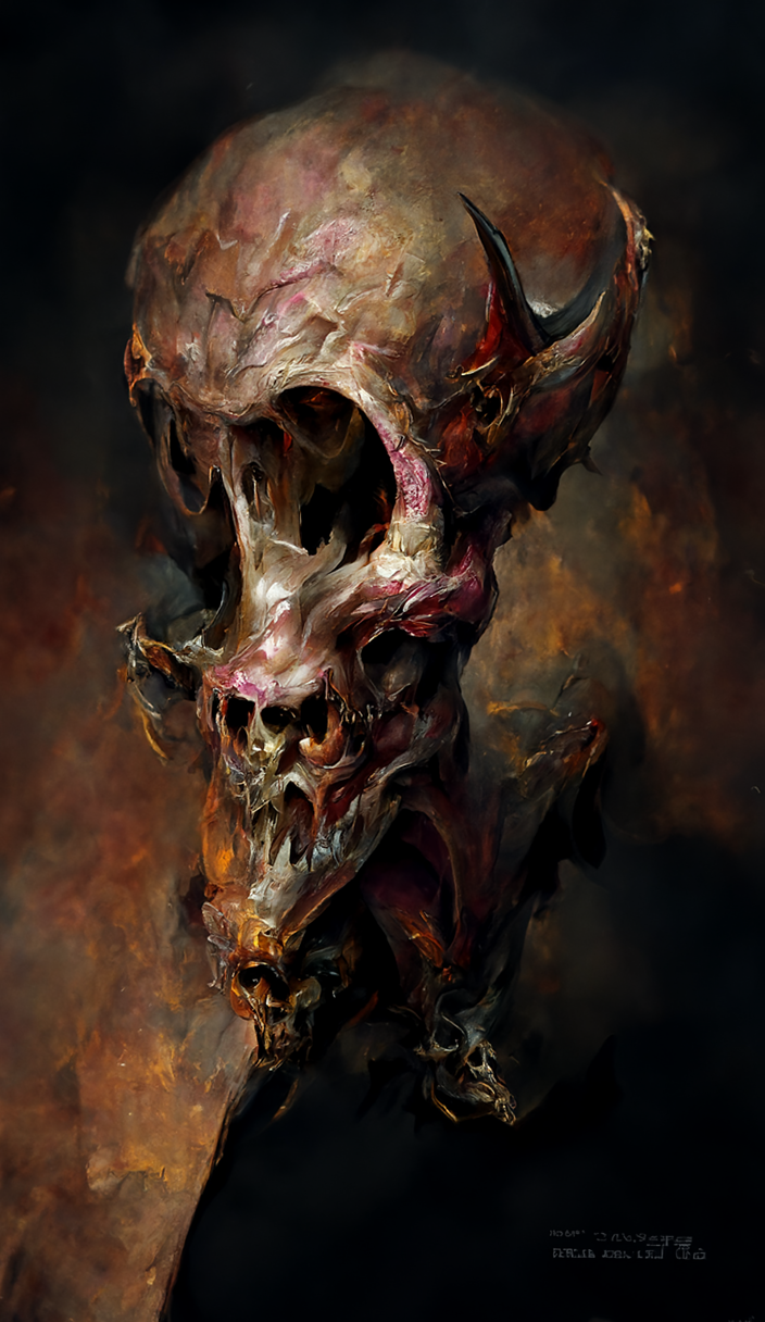 digital paintings of  demon skull by eve66 generative art DD5.2 .png