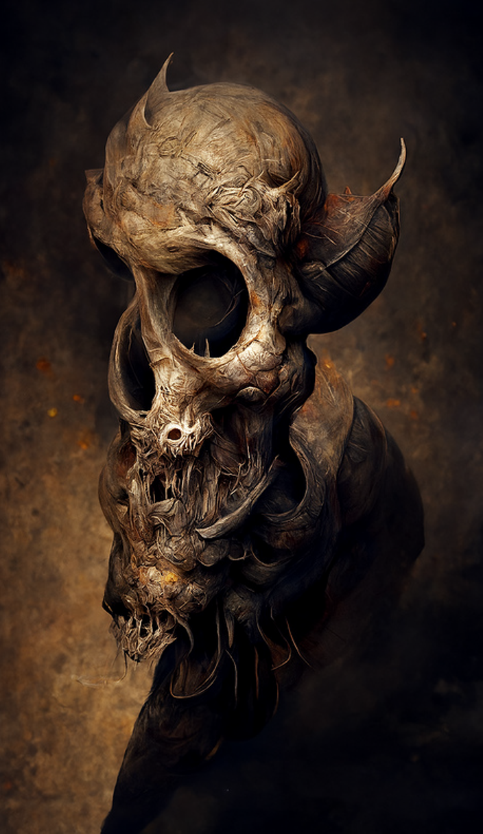 digital paintings of  demon skull by eve66 ,  generative art DD5.2.png