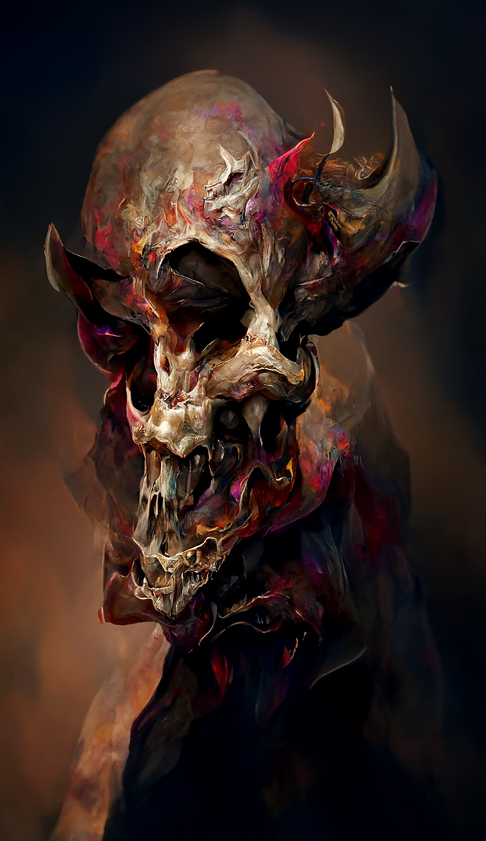 digital paintings of  demon skull by eve66 generative art DD5.2 .png